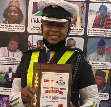 Lagos State Police Traffic Officer, CSP Oriyomi-Oluwasanmi Bags Security Nigeria Award